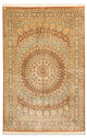 Silketeppe - Kashmir silke - 194 x 120 cm - flerfarget