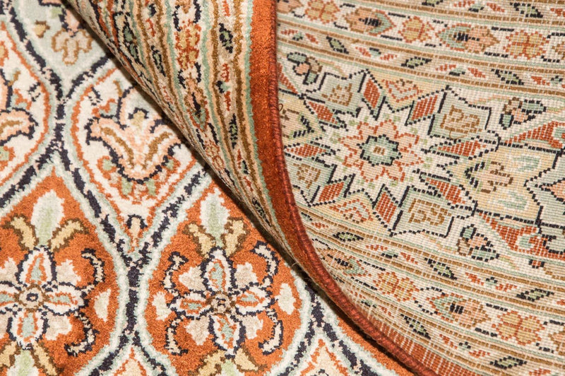 Silketeppe - Kashmir silke - 194 x 120 cm - flerfarget