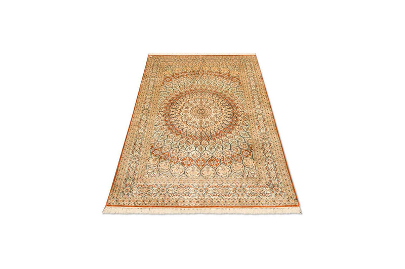 Silketeppe - Kashmir silke - 194 x 120 cm - flerfarget