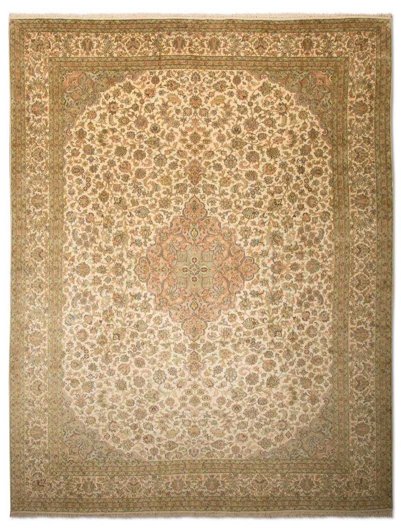 Silketeppe - Kashmir silke - 335 x 243 cm - beige