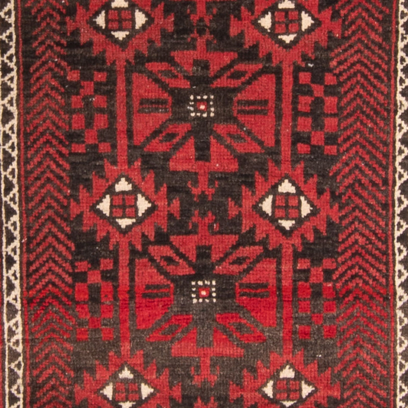 Løper Balutsj-teppe - 210 x 110 cm - rød