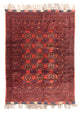 Turkaman teppe - 200 x 148 cm - rød