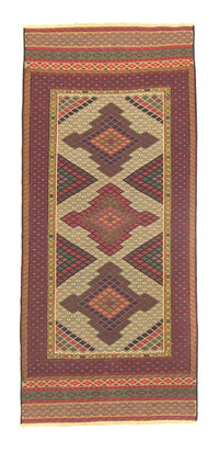 Løper Kelimteppe - Orientalsk - 191 x 88 cm - brun – product image
