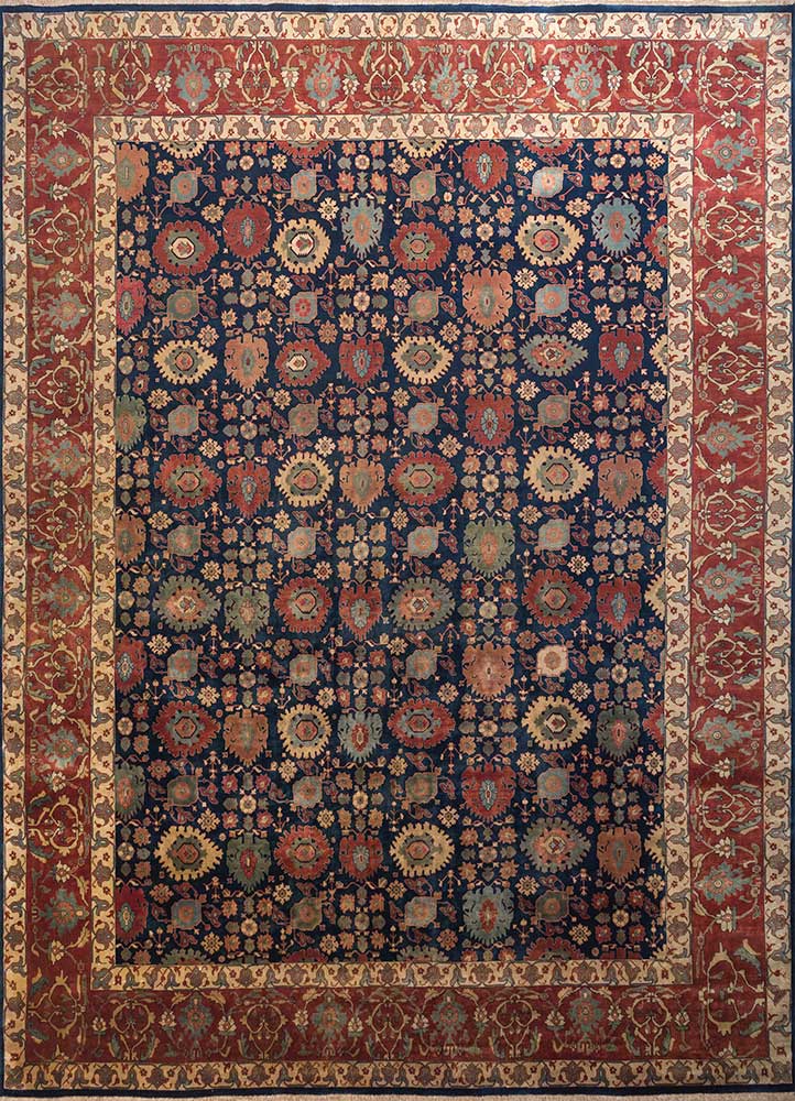 Ullteppe - 435 x 360 cm - blå