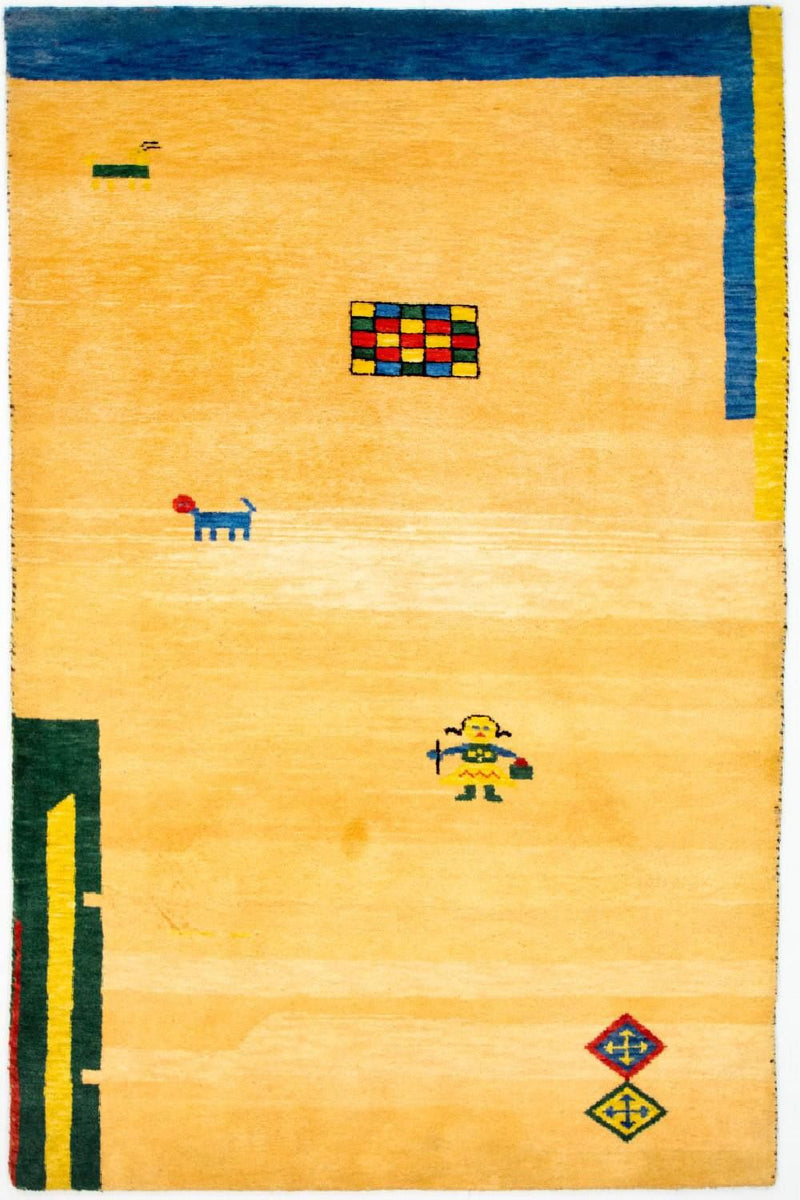 Indo Gabbeh Teppe 193x121cm - Ullteppe