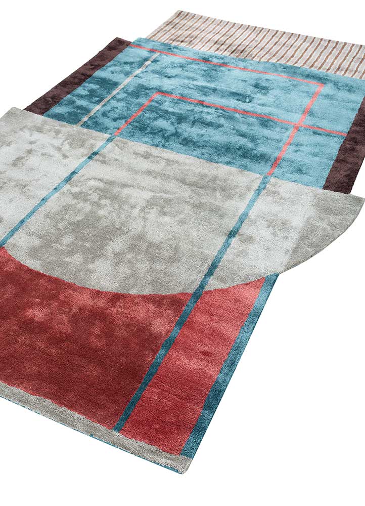 Designer teppe spesiell form  - 240 x 150 cm - flerfarget