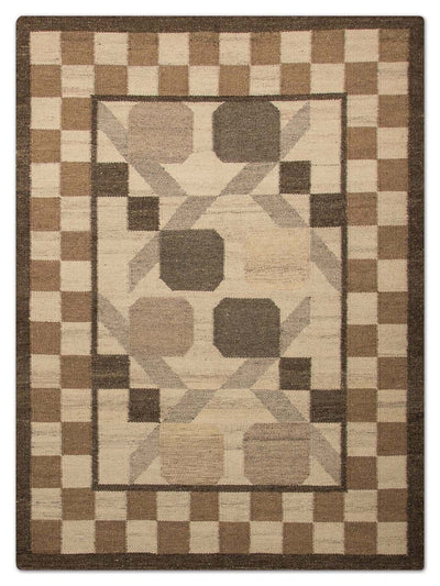 Moderne kilim Teppe 140x200cm - Ullteppe