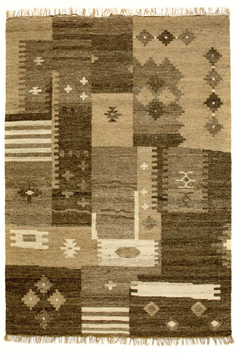 Moderne kilim Teppe 140x200cm - Ullteppe