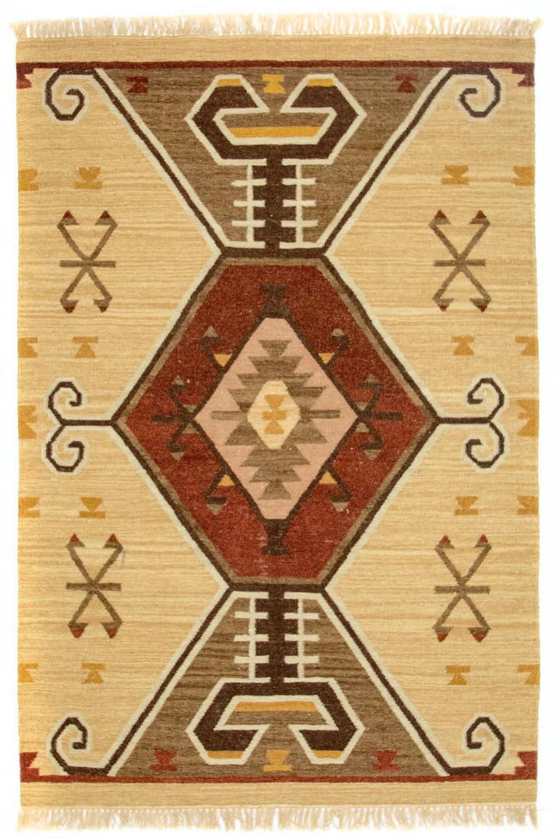 Moderne kilim Teppe 187x126cm - Ullteppe