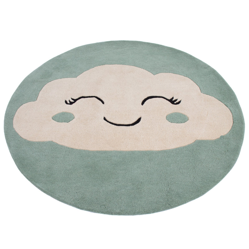 Kinderteppich Wolke rund