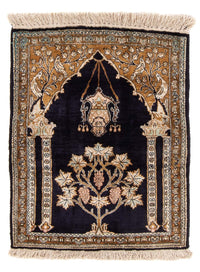 Silketeppe - Ghom Silk - Premium - 72 x 57 cm - mørkeblå – product image