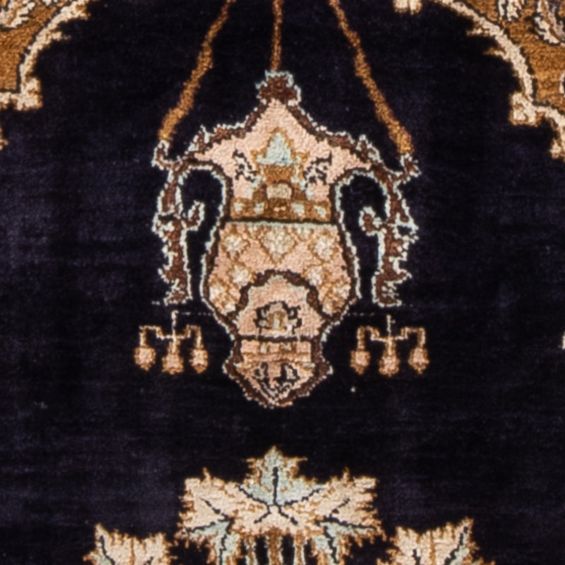 Silketeppe - Ghom Silk - Premium - 72 x 57 cm - mørkeblå