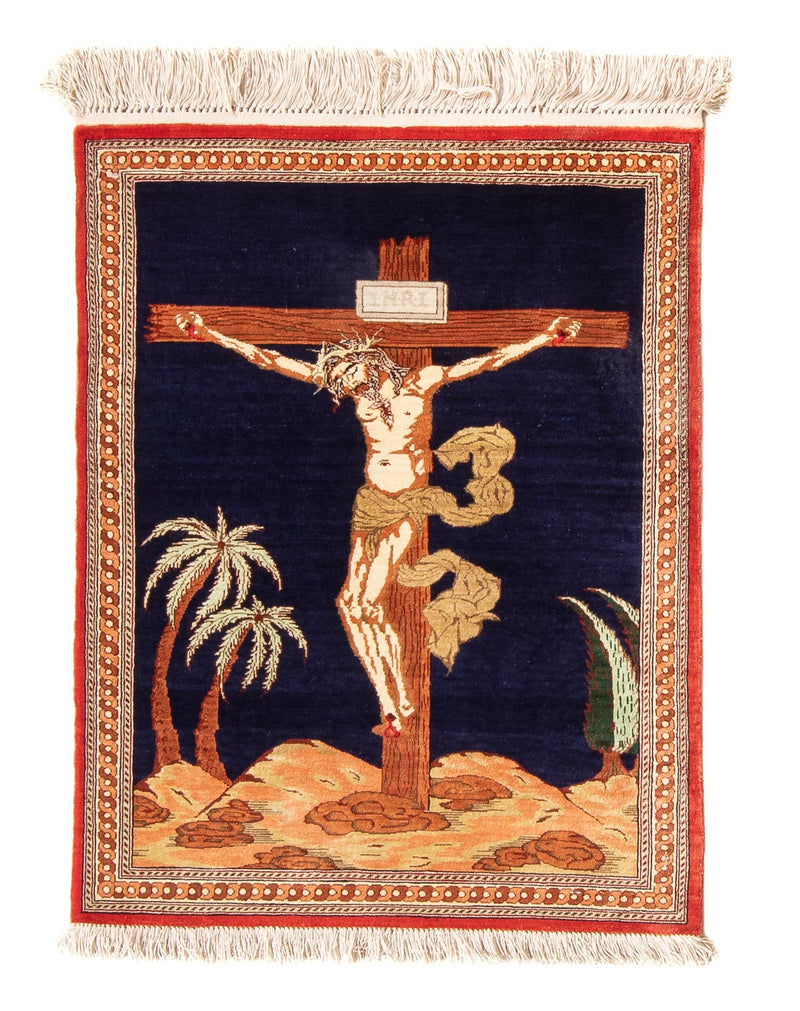 Qom silke Teppe 56x71cm - Persisk teppe