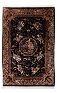 Persisk teppe - Ghom - 230 x 150 cm - mørkeblå – product image
