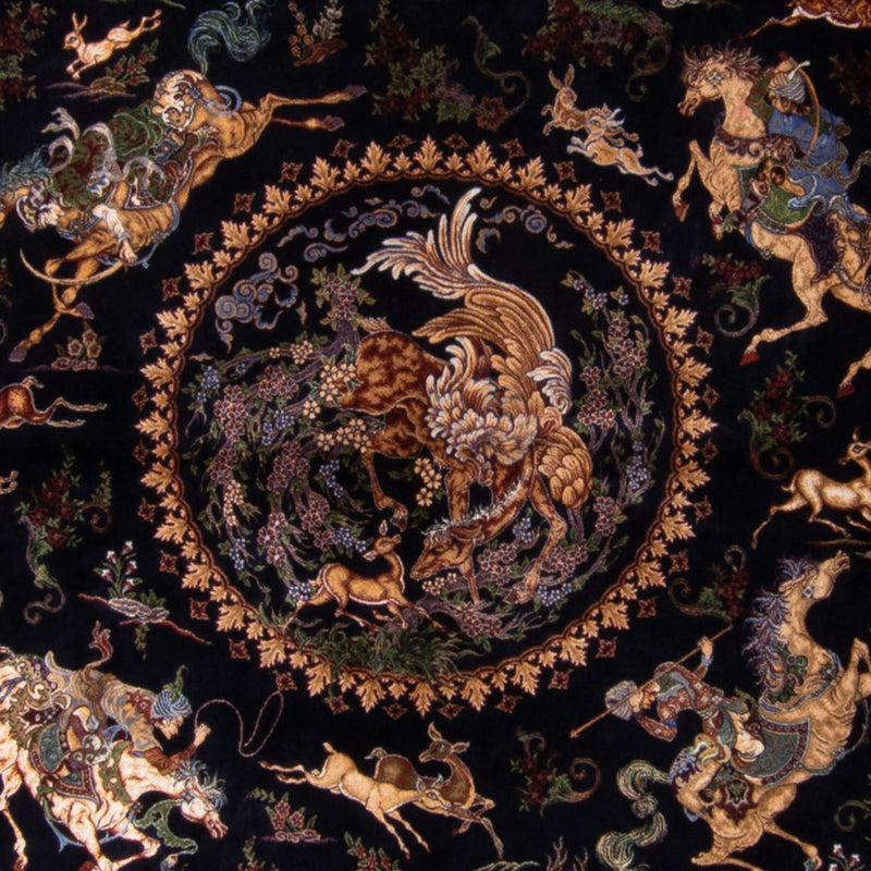 Persisk teppe - Ghom - 230 x 150 cm - mørkeblå