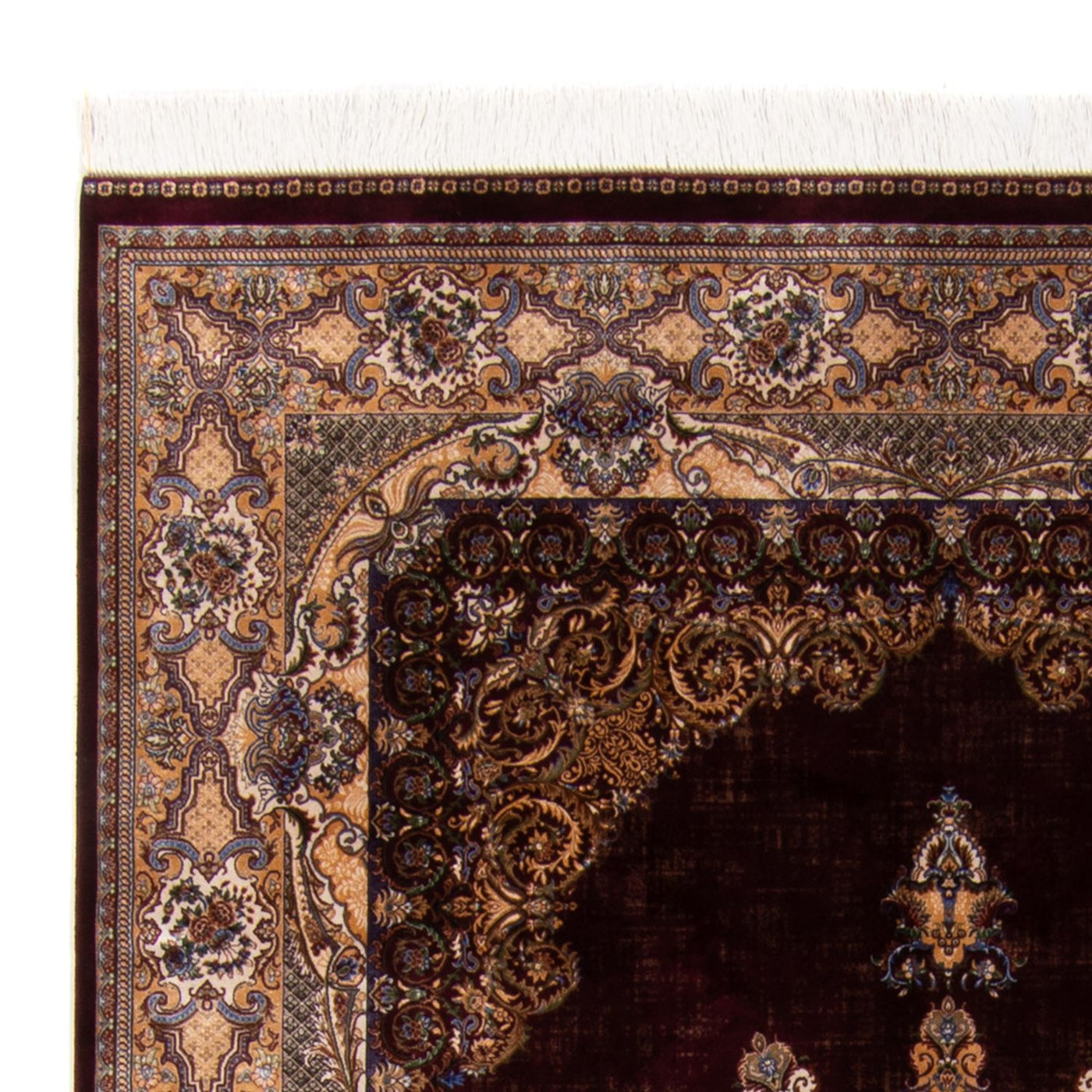 Persisk teppe - Ghom - 230 x 150 cm - vinrød