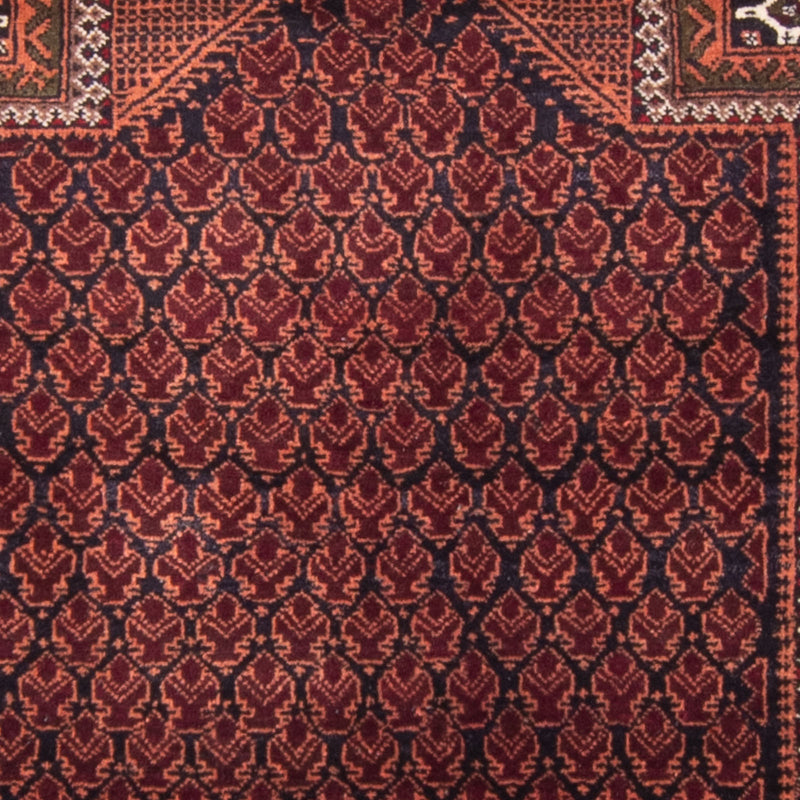 Belutsch Teppich - Gebetsteppich - 148 x 90 cm - blau