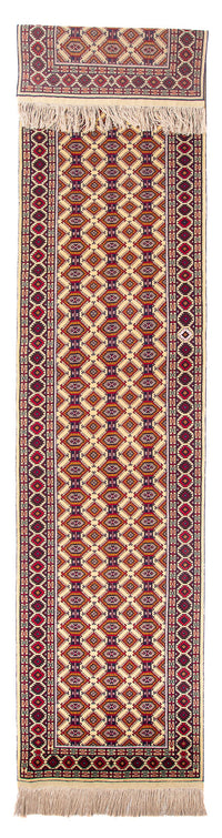 Løper Afghansk teppe - 390 x 90 cm - beige – product image