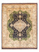 Afghansk teppe - 389 x 296 cm - mørkeblå