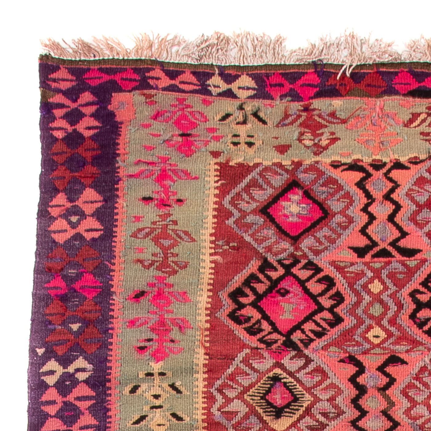Antikk kilim Teppe 374x129cm