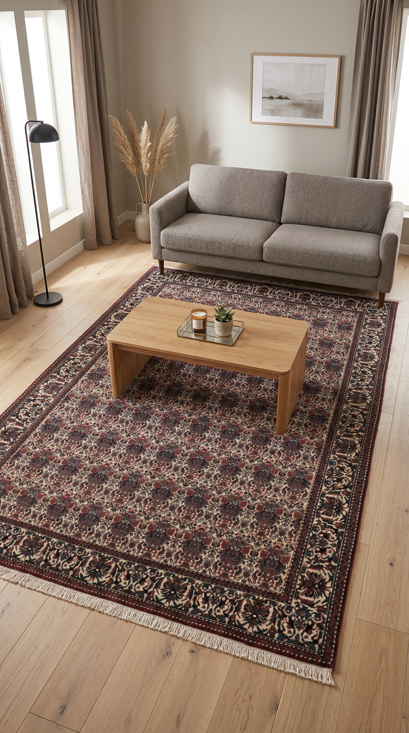 Persisk teppe - Nomadisk - 300 x 200 cm - mørk beige