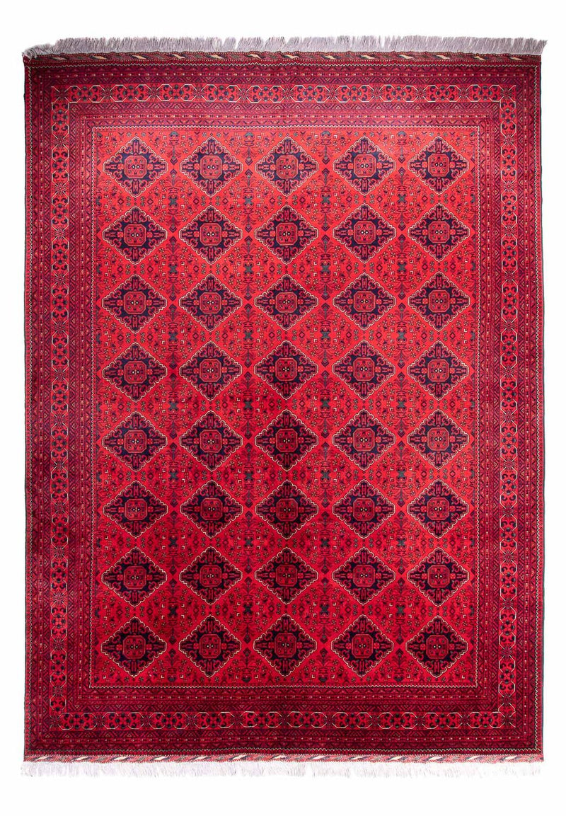 Afghansk teppe - 414 x 292 cm - rød