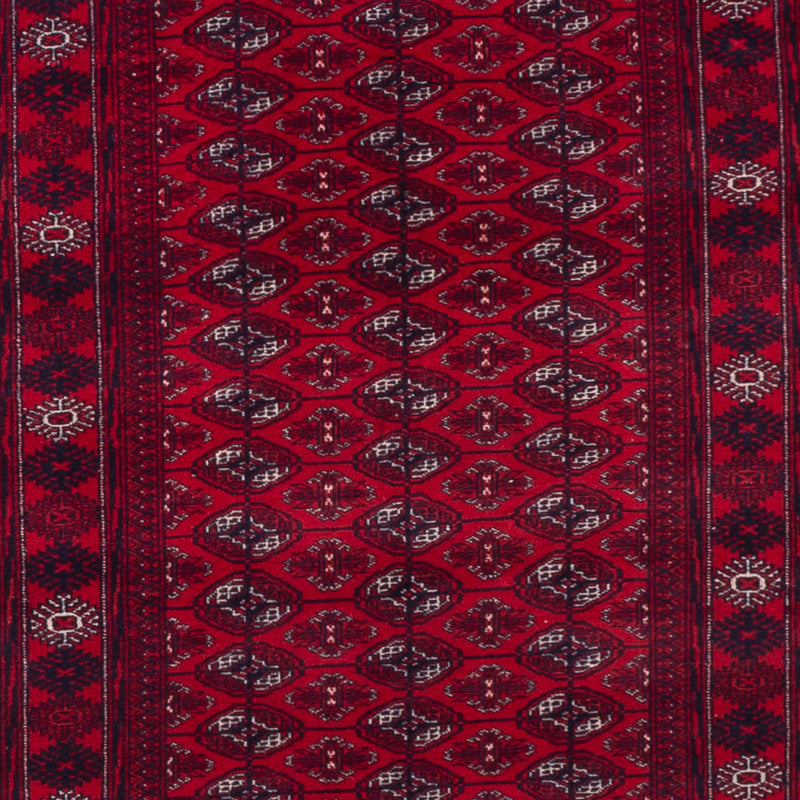 Løper Turkaman teppe - 396 x 87 cm - rød