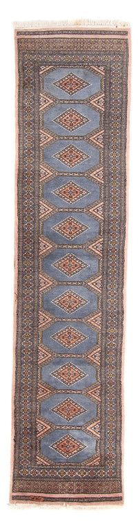 Løper Pakistan teppe - 325 x 80 cm - lyseblå – product image