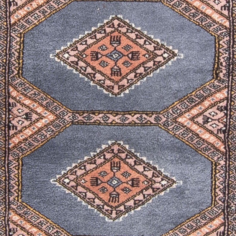 Løper Pakistan teppe - 325 x 80 cm - lyseblå