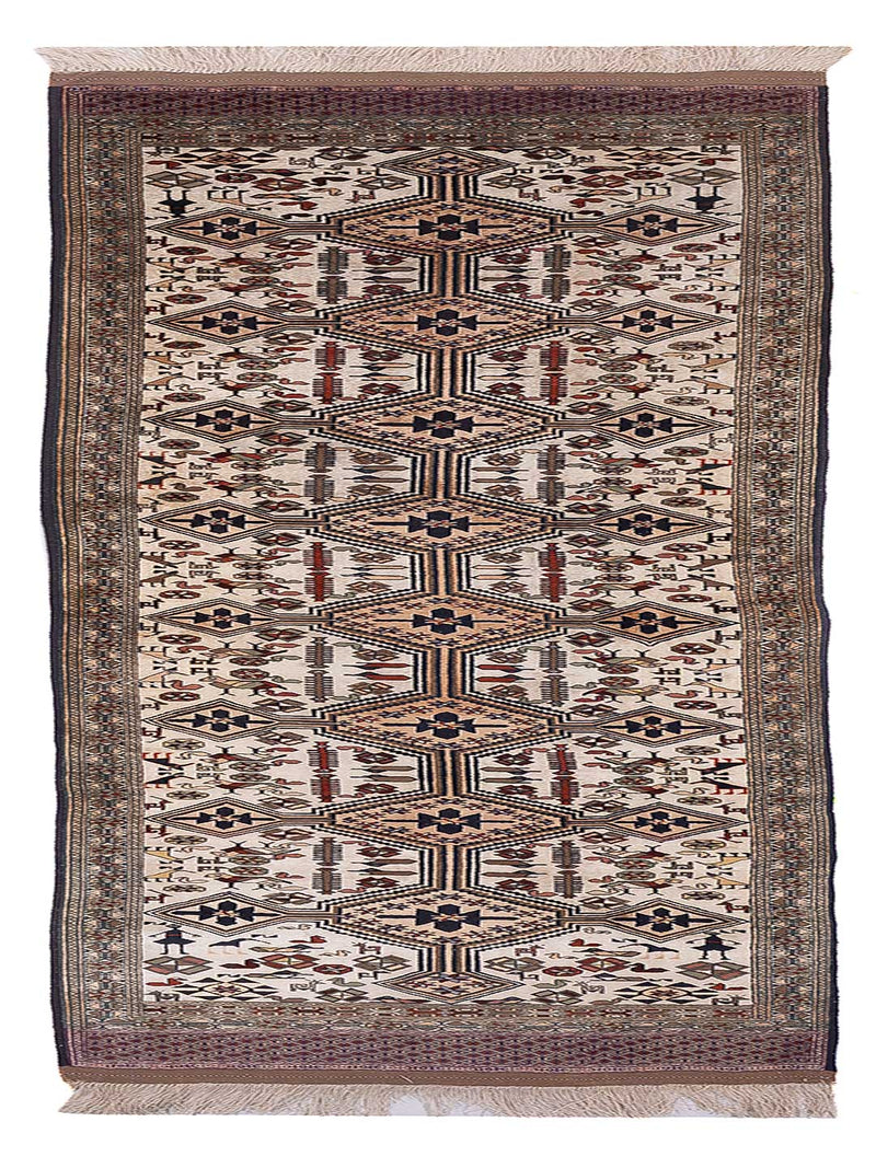 Kelimteppe - Orientalsk - 304 x 90 cm - karamell