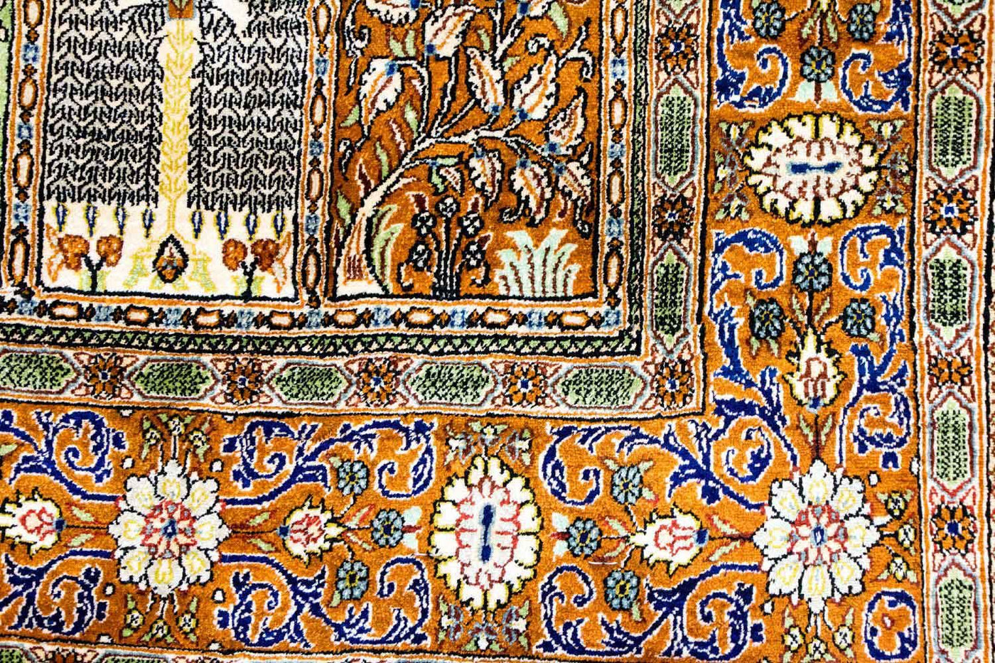 Qom silke Teppe 152x101cm - Persisk teppe