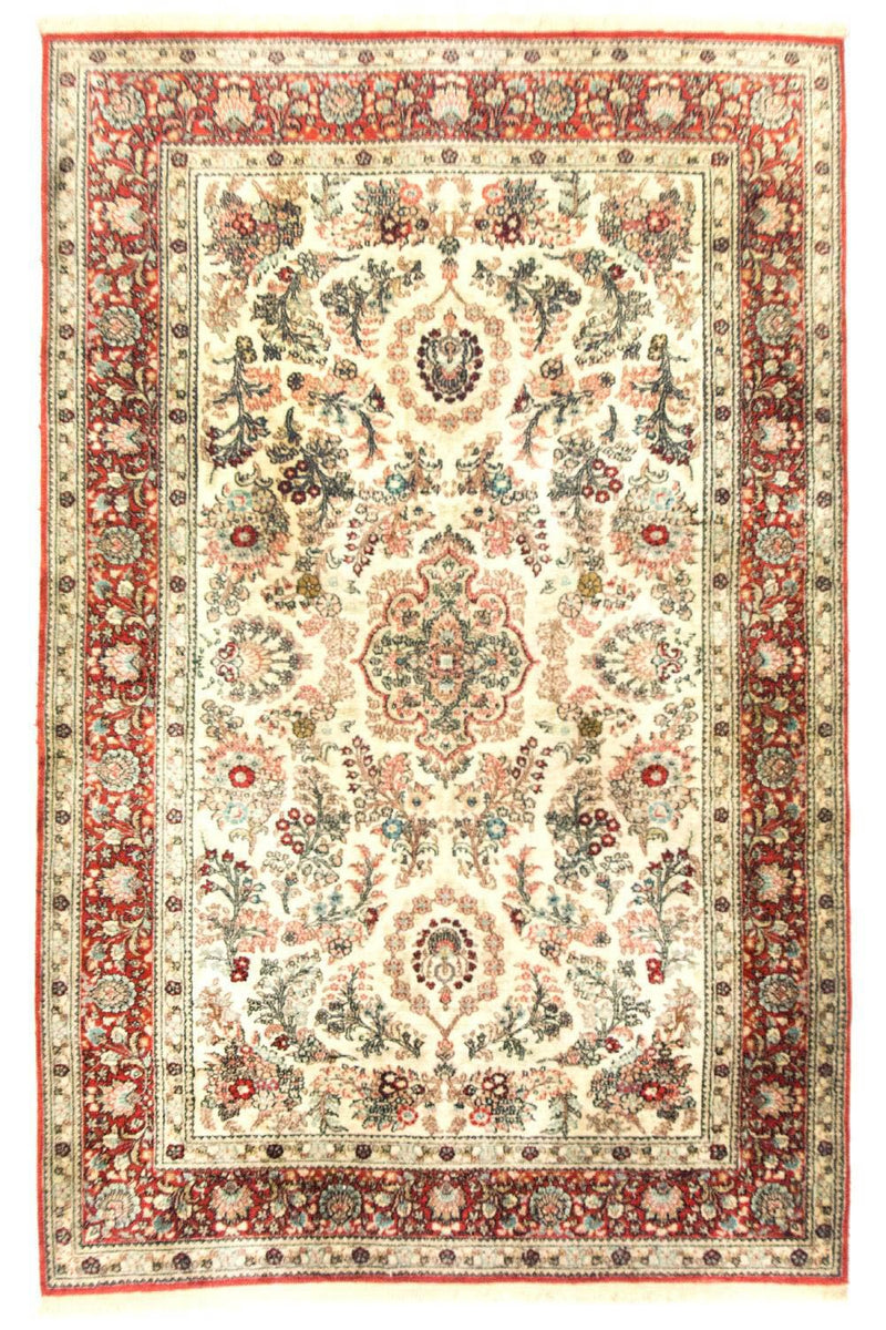 Silketeppe - Kina silke - 149 x 96 cm - beige