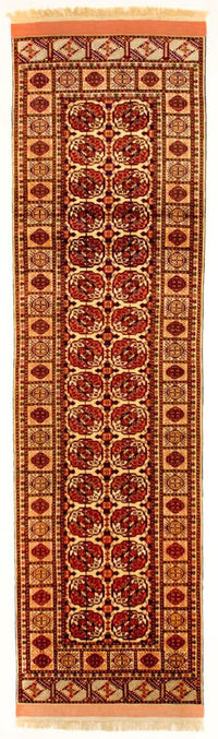Løper Silketeppe - afghansk silke - 284 x 82 cm - rød – product image