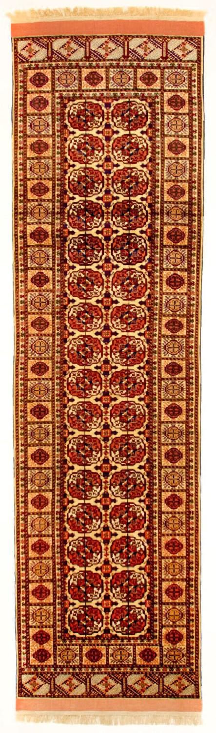 Løper Silketeppe - afghansk silke - 284 x 82 cm - rød