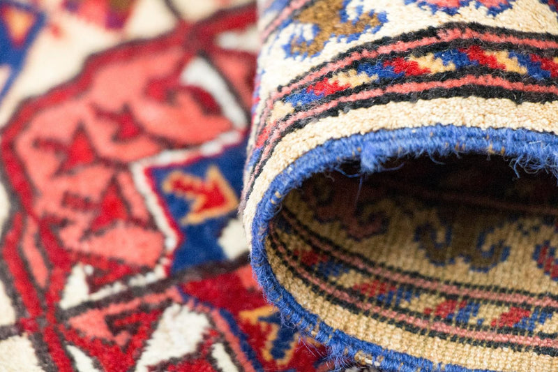 Løper Silketeppe - afghansk silke - 284 x 82 cm - rød
