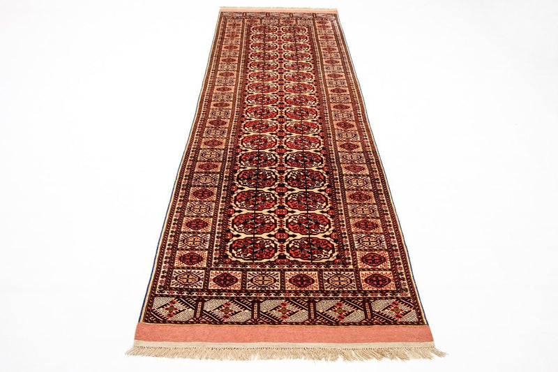 Løper Silketeppe - afghansk silke - 284 x 82 cm - rød