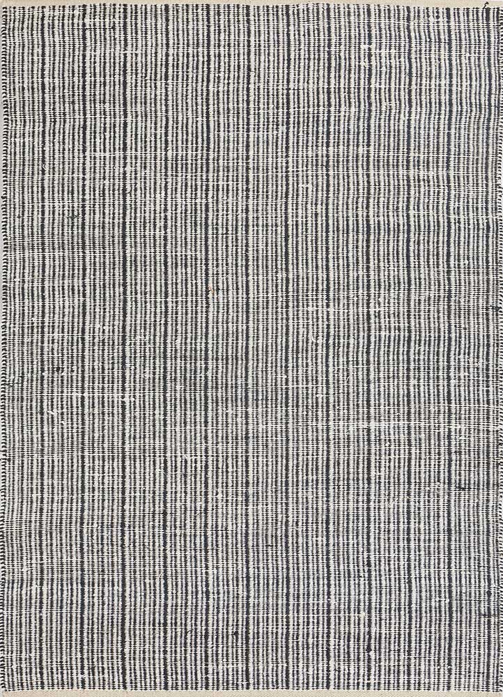 Sisalteppe - 240 x 150 cm - svart og hvitt
