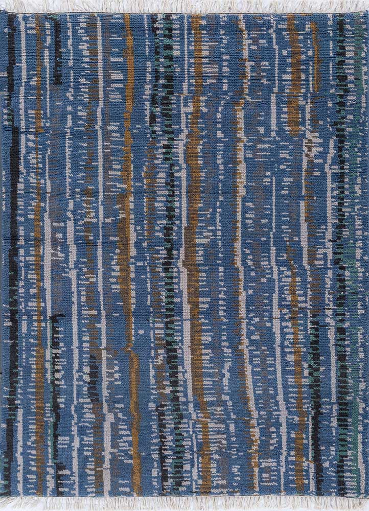 Ullteppe - 180 x 135 cm - blå