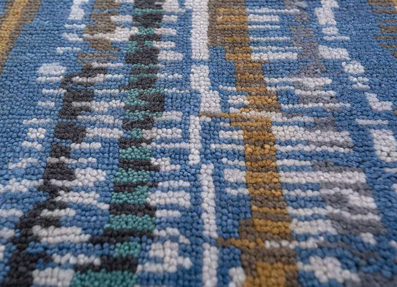 Ullteppe - 180 x 135 cm - blå