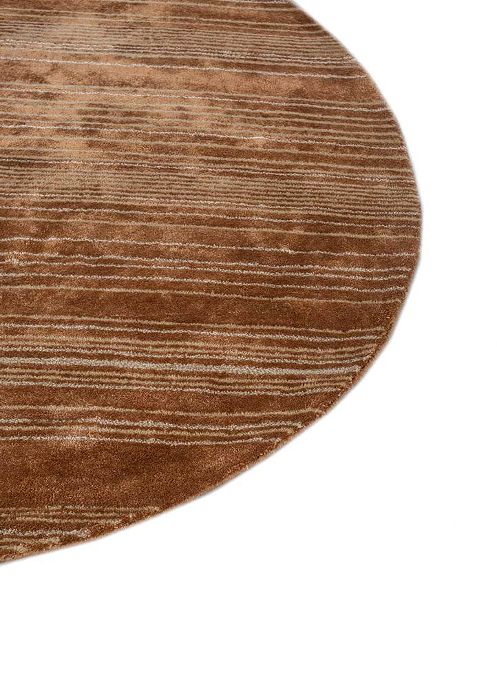 Ullteppe rundt  - 120 x 120 cm - oransje