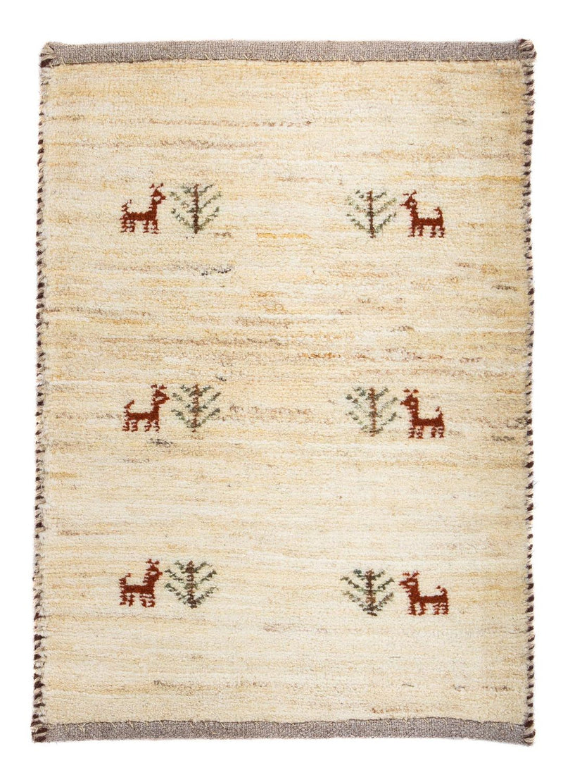 Gabbeh teppe - Loribaft persisk teppe - 60 x 40 cm - beige
