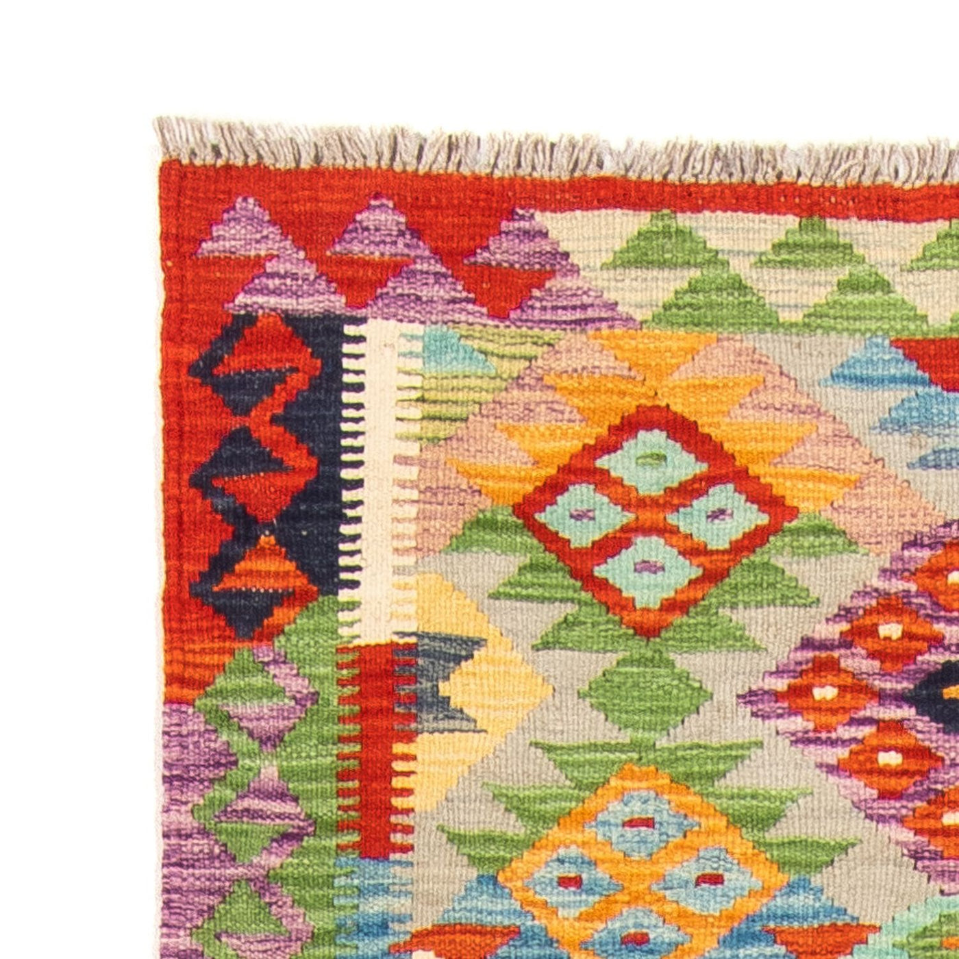 Løper Kelimteppe - Splash - 195 x 75 cm - flerfarget