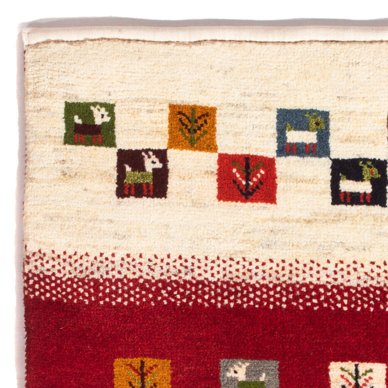 Persisk Gabbeh Teppe 90x66cm - Perserteppich Wollteppich