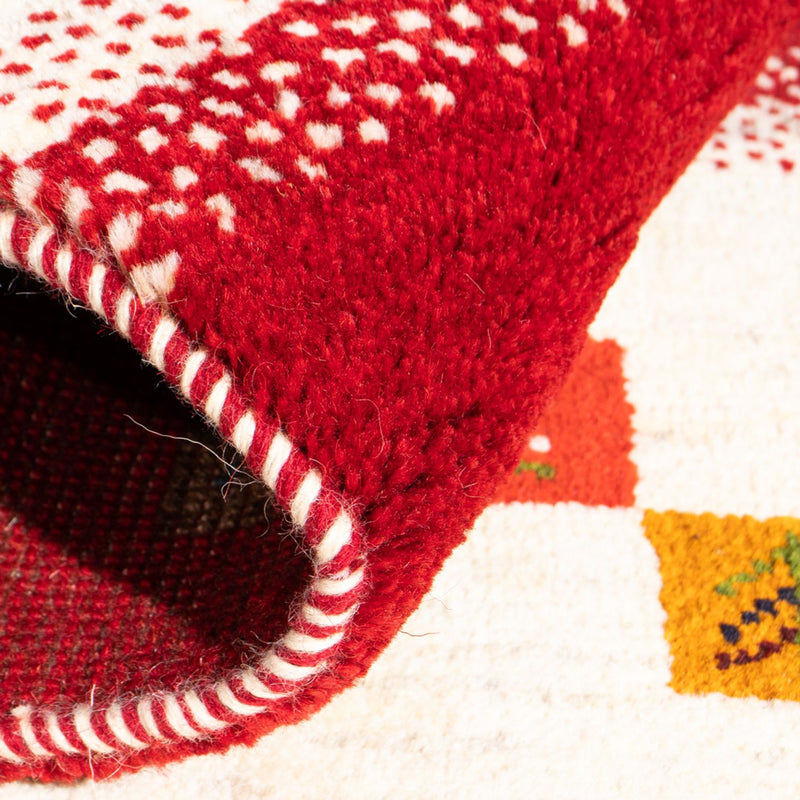 Persisk Gabbeh Teppe 90x66cm - Perserteppich Wollteppich