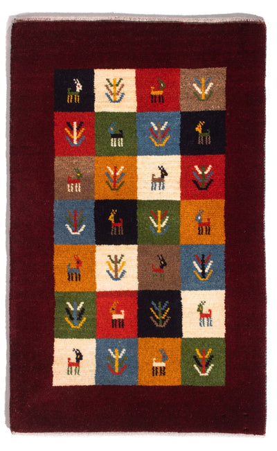 Persisk Gabbeh Teppe 61x88cm - Perserteppich Wollteppich