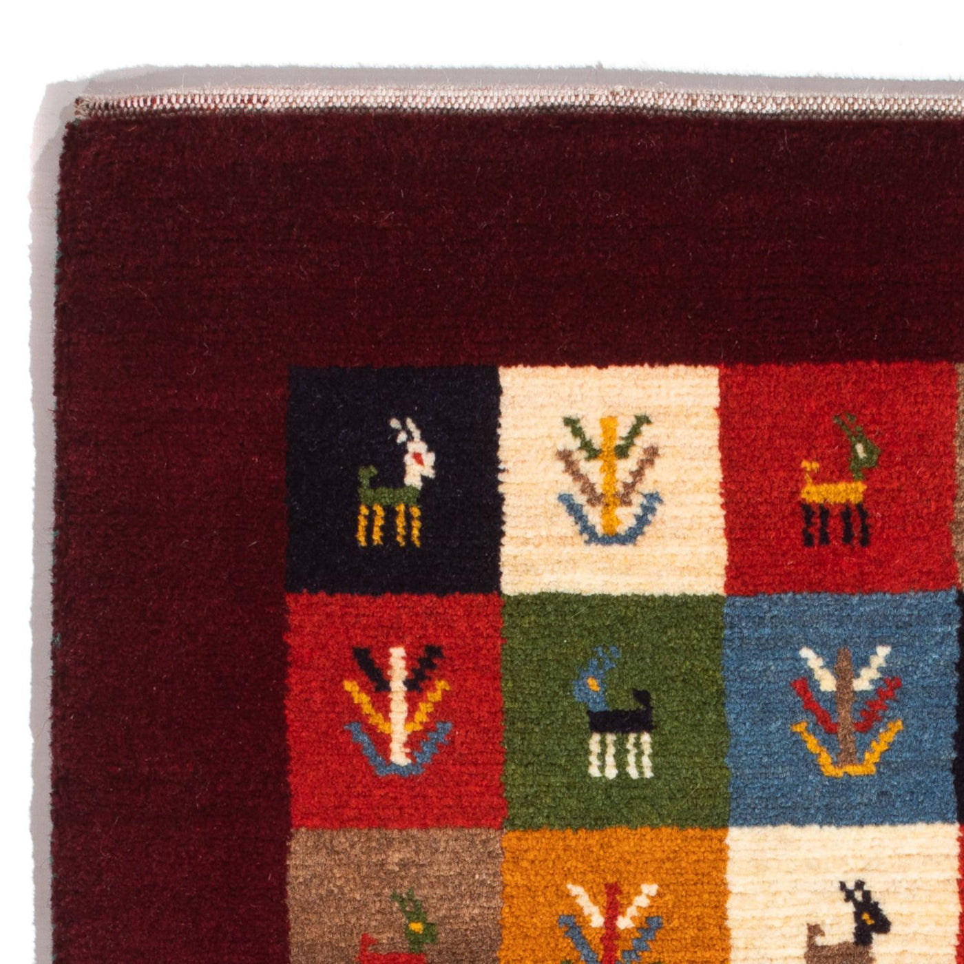 Persisk Gabbeh Teppe 88x61cm - Perserteppich Wollteppich