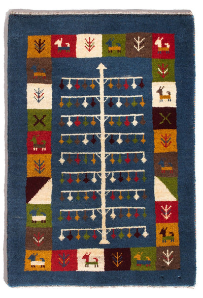 Persisk Gabbeh Teppe 62x90cm - Perserteppich Wollteppich