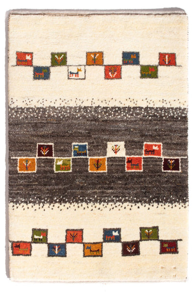 Persisk Gabbeh Teppe 63x92cm - Perserteppich Wollteppich