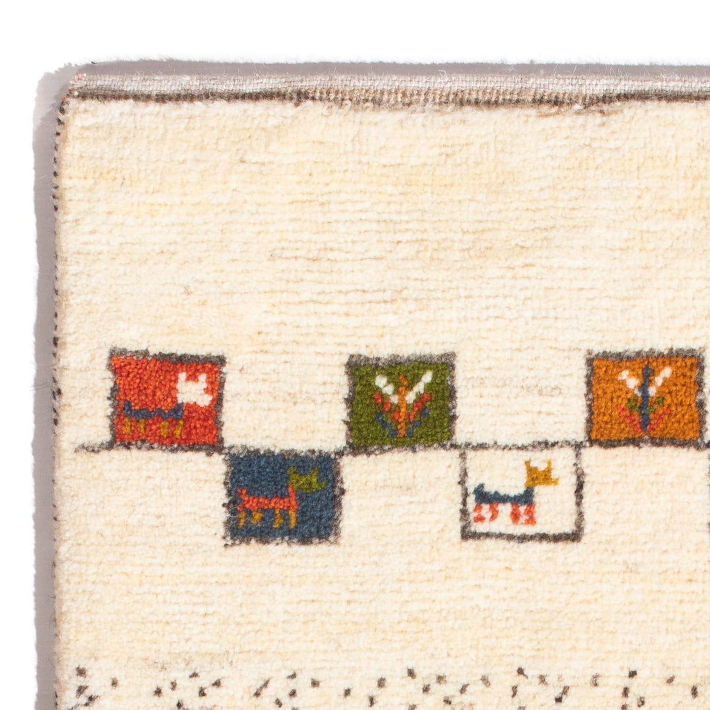 Persisk Gabbeh Teppe 92x63cm - Perserteppich Wollteppich