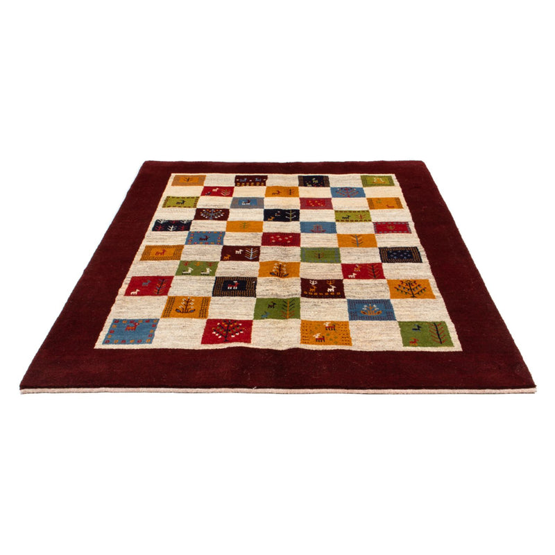 Gabbeh-teppe - persisk - 197 x 155 cm - flerfarget